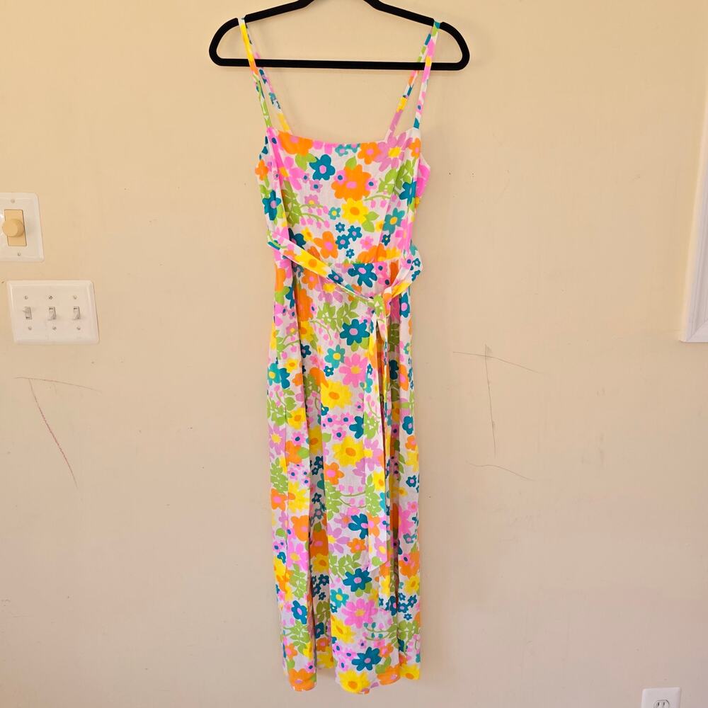Show Me Your MuMu Yellow Pink Floral Midi Dress - Picture 4 of 12